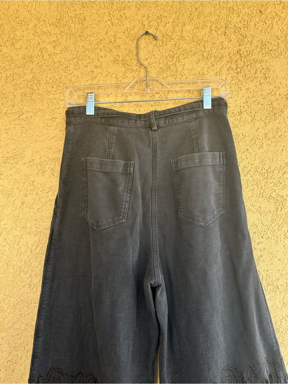 Sabina Musáyev MSRP $425 Black Bender Pants Wide-Leg Lace-Panel Pants - Picture 10 of 10